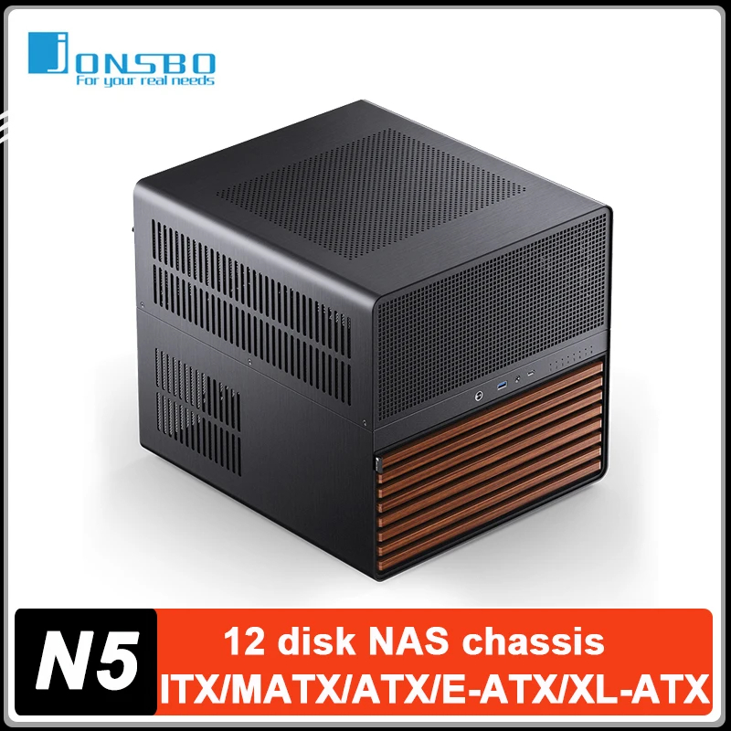 Case Fan - Gabinete NAS JONSBO N5 Preto com